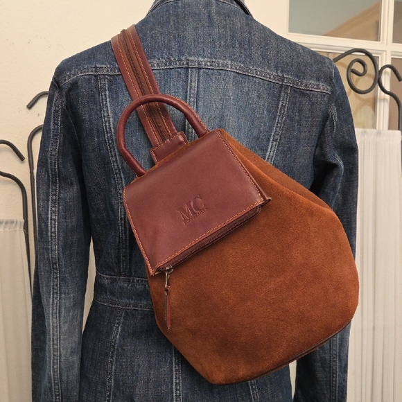 MC Buenos Aires Handbags - MC Buenos Aires Suede Sling Backpack!